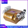 8in1 Cavitation Body Shape 40K Ultrasonic Weight Loss Tripolar Bipolar RF Vacuum Liposuction Lipo Laser Slimming Cooling Head Salon Machine