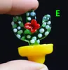 Fabrikspris 22mm 35mm od färgad UFO Glass Bubble Cactus Panda Duck Carb Cap för 2mm 3mm 4mm Core Reactor Quartz Banger Nail