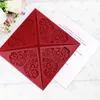 Nowy Darmowy DHL Shipping Gorgeous Square Red 4 Płatki Wedding Urodziny Graduation Zaproszenia zaręczynowe Karty