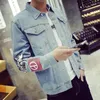 chaqueta delgada de jean para hombre