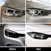 Décoration en Fiber de carbone phares sourcils paupières revêtement d'habillage pour BMW F30 20132018 série 3 accessoires voiture lumière autocollants 3010974