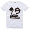 The Blues Brothers Jake and ElwoodプリントTシャツメンズ夏のコットンOネック半袖メンズTシャツ映画音楽男性ティーシャツ