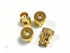 100st BRASS GOLD BNC Kvinna Jack till SMA Male Plug RF Coax Adapter Connector