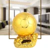 Nya hemdekorationsfotboll Dhampion Trophy Golden Ball Soccer Fan Souvenirs hartshantverk Keepsake Trophies Gifts271T