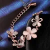 Groothandel- Cat's Eye Opal Flower Chain Armband Charming 18K Rose Vergulde Kleur Vrouwen Armband Voor Dames Sieraden