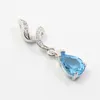 Eleganckie jasnoniebieskie topaz wisiorek dla dziewczyny 0.6 ct naturalny topaz wisiorek solidny 925 srebrny Topaz prezent urodzinowy dla dziewczyny