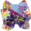 Nouveau 2020 8 pouces Jojo Siwa filles pinces à cheveux coloré Jojo Siwa arcs filles barrettes accessoires de cheveux de créateur bébé BB clip9959586