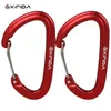 Xinda Professional 16KN 암벽 등반 Carabiner 클립 D 형 스크류 게이트 잠금 알루미늄 합금 키 체인 야외 장비