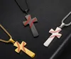 Nya 20st Silver Flat Cross Baseball Bat Cross Pendant Necklace Gold Silver Black Color Stainless Steel Baseball Cross Pendant NEC9051271