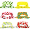 Fruit Printing Kinder DIY Gebonden Knoop Konijnen Oren Elastische Hoofdband Verstelbare Baby's Hoofdbanden Haaraccessoires