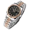 Mode stalen metalen band ROSE GOLD armbandhorloge voor heren en dames cadeaujurkhorloges relogio masculino310H