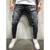 Jeans pour hommes Designer Hommes Streetwear Hip Hop Ripped Biker Détruit Effiloché Moto Joggers Skinny Denim Pants255R