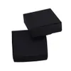 6.4*6.4*2.8cm 검은 두꺼운 종이 포장 상자 DIY 선물 장식적인 Kraft 종이상자를 비누 패키지 골 판지 상자 50