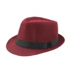 Мужчины женщины Панама соломенные шляпы Fedora Stingy Brim Hats Мягкая мода для унисекс 7 цветов летние солнца пляжные шапки льняные джаз WCW836