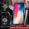 Q12 Tr￥dl￶s billaddare 10W Air Vent Gravity Phone Holder Compatible f￶r iPhone Samsung All Qi -enheter C12