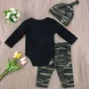 Neonati maschi vestiti Natale bambino pagliaccetto pantaloni cappello 3 pezzi set outfit infantile boutique casual bambini costume bambini pigiama1459919