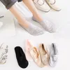 new sale 2 pieces = 1 pairs Spring summer female socks Silk lace thin socks slipper women Breathable qualtiy