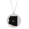 Stylish creative stainless steel necklace pendant state map pendant