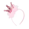 Sweet Baby Girls crown hair sticks Sequin crown Bow Flower children Princess hair accessories Cute Kids party headband Y1524