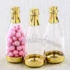 12PCS Gold Plastic Champagne Bottle Favors Birthday Party Candy Boxes Bridal Shower Anniversary Supplies