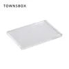 Flat Price Tag Name Card Display Box Acrylic Block Frame 9x14cm Desk Table Sign Holder Phone Info Paper Poster Photo Frame Stand