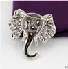 Christmas gift whole popular high quality clothing accessories with diamond elephant Brooch7681063