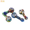 wholesale price smokeshop pipes glass bowl silicone smoking pipe glass oil burner water pipes colorful hand smoking bongs 420