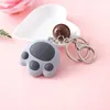 5 cm Cute Animals Claw z małym dzwonkiem Kolorowe Brelok Footprint dla kobiet Men Urodziny Prezenty Silikonowe Key Chain Macarons Biżuteria Prezent