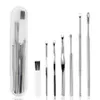 Earpicks Ear Wax remoção Tools- Ear Colher Digger Pinças para Ear Saúde 8 Peças / Set de aço inoxidável Wax Picker remoção Cuidados Cu