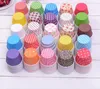 New Fashion Colorful Stripe Dot Paper Cake Packaging Tazze Muffin Baking Cup Liners Mold Cake Decorating Cupcake 100 Pz / lotto