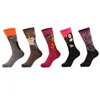 Men Casual Socks Fashion Trend Painting 10 Pair /Lot Cotton Colorful Retro Oil Cool Dress Funny Party Dress Designer Crew Sock