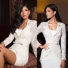 Elegant Mother of the Bride Suits Slim Fit Lace Work Wear Ladies Formal Party Evening Wear For Wedding(Jacket+Pants)
