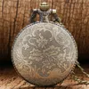 Bronze Small Animal Epoxy Cartoon Owl Painting Pocket Watch Quartz Clock Necklace Chain Relogio De Bolso Gifts for Men Women266S