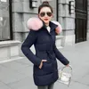 Winter Coat Women Large Size Faux Fur Collar Women Parkas Outerwear solid hooded Coats Short Female Slim Short Coat z0395