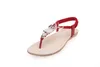 Mode Vrouwen Schoenen Sandalen Boheemse Dames Dia's Dia's Uil Beaded Flat Clip Teen Sand Beach Groothandel Gratis Verzending