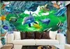 3D Custom Modern Photo Wallpaper Mural Painting Dolphin Dream Undersea World Childr voor Woonkamer Slaapkamer TV Achtergrond Home Decor Papier
