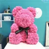 Rosenbär Teddybär mit Band für immer künstliche Rose Jubiläum Weihnachten Valentines Geschenk4411548