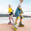 원래 샤오 미 Youpin 키즈 지적 스마트 롤러 스케이트 PU 탄소강 충격 흡수 속도 기록 어린이 인라인 스케이트