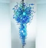 Modern Lamps Italy Indoor Murano Chandeliers Design Art Deco Large Home Decorative Blue Hand Blown Glass Pendant Lamp