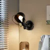 Vintage Edison Wall Lampa przemysłowe mechaniczne ramię France Reminisce Wyszyte czarne białe urządzenia oświetleniowe