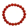 2019 Modeschmuck aus natürlichem Achatstein, 6–10 mm, kugelförmiges rotes Achat-Perlenarmband