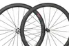 Bike Carbon Wheelset Bearings Clincher Road-Bike Tubular Novatec& powerway Hubs 700C 25mm Wide Super-Light Rim 50mm 3k twill cycling wheels 38/45/50/60mm avaliable