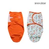 100% bomull baby sovsäck tecknad tryckt sömn säck baby barnvagn sovsäck baby swaddle filtar 2 packs