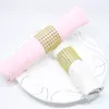 Napkin Rings Hotel Chair Sash Diamond Mesh Wrap Napkin Buckle For Wedding Reception Party Table Decorations Supplies DH0593