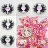 Hete nieuwe 100% nertsen wimper 25 mm 3d mink wimpers make -up 5d valse wimpers dik lange dramatische wimper wimperverlenging