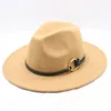 Kvinnor Felt Hat Vinter Fedora Hat Kvinnor Imitation Woolen Classic British Autumn Laday Jazz Streetwear Felt hattar för män CNY789