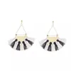 Boheemse Mode Verklaring Kwastje Oorbellen Handgemaakte Sieraden Lange Drop Oorbellen Fan-vormige Fringe Earring Dames Party Gift 8 stijlen