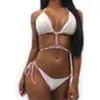 Costumi da bagno da donna Bikini da donna con strass di cristallo Glitter Diamond Gems Set Costume da bagno da spiaggia Costume da bagno