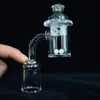 100% Quartz Banger with Cyclone Spinning Carb Cap and 2 Terp Pearl Domeless nail Bucket For Glass Water Bongs dab rig drop shiping