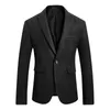 Wollmischung Blazer Männer 3 Einfarbig Schwarz Grau Orange Business Casual Herren Vintage Blazer Anzugjacke Männer Männlich Anzug Mantel 5xl CJ192457759